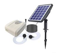 Pompe à air solaire de 3 W, pompe à oxygène solaire pour extérieur, jardin, aquarium, piscine, petit étang (blanc 3 W 2600)
