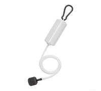 Pompe à air USB pour aquarium - Oxygénateur silencieux - 5 V 6 V 1 W - Faible bruit - Portable - Avec tuyau d'air - Crochet en pierre à bulles - Noir (USB (DC5 V) - Blanc