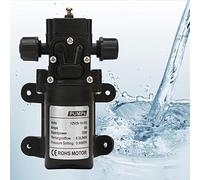 Pompe à amorçage automatique DC 12V 70W 6L / Min, Pompe à eau à diaphragme à amorçage automatique, Pompe à eau à filetage latéral, À faible bruit, Haute pression, Aspiration simple