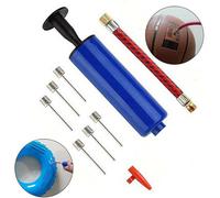 Pompe à Ballon De Gonflage 10 PièCes/Ensemble Avec 7 Aiguilles Et 1 Adaptateur De Valve, 1 Tuyau D'air Pour Le Sport, Football, Basket-Ball, Volley-Ball, Rugby