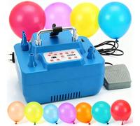 Pompe à ballon électrique, 800 W, gonfleur de ballon portable à double buse avec minuterie et fonction mémoire, pour bouquet de ballons, décoration de fête de mariage