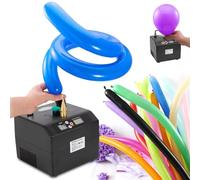 Pompe à ballon électrique, buse unique portable avec minuterie numérique et compteur, couteau de coupe pour décoration d'événements de fête