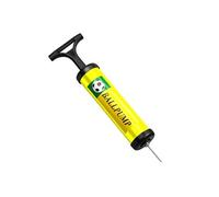 Pompe à Ballon Portable Manuelle 19?cm avec Tuyau et Aiguille Jaune