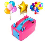Pompe à Ballons électrique, 110V 600W Rose Red Portable Double Nozzle Inflator/Blower for Party Decoratio
