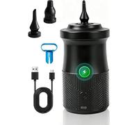Pompe à ballons électrique portable avec 2 buses interchangeables et nœud de ballon, rechargeable par USB-C, pour ballons en latex et modelage, fête, anniversaire, décoration de mariage