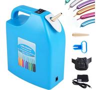 Pompe à ballons électrique portable, gonfleur à air électrique, gonfleur à air long rechargeable pour la décoration de ballons de fête à la maison, plus rapide et gagnez du temps