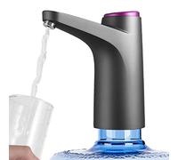 Pompe à bouteille d'eau pour bouteille d'eau de 18 litres - Système de pompe à eau - Chargement USB - Distributeur d'eau potable automatique - Distributeur d'eau électrique portable (gris)
