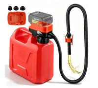 Pompe à Carburant Électrique avec Arrêt Auto 12L min,3 adaptateurs, pompe multifonction pour essence gasoil huile, Orange