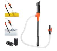 Pompe à carburant électrique avec double raccord (batterie + USB) - Pompe à essence 2,8 GPM 12 LPM, pompe diesel et pompe à huile pour bidons et fûts - Tuyau inclus (batterie 2,6 GPM)