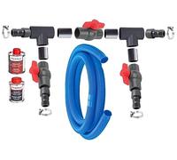 Pompe à Chaleur Bypass Set Basic, Adaptateur pour Chauffage de Piscine Pompe à Chaleur Chauffage Solaire de Piscine, Noir