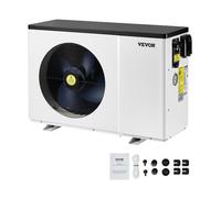 VEVOR Pompe à chaleur pour piscine, capacité de chauffage 1,48-7,11 kW, chauffage électrique de piscine à fréquence variable à économie d'énergie pour piscines hors sol 15 à 30 m³, AC220-240 V 50 Hz