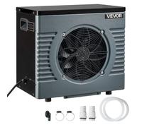 VEVOR Pompe à Chaleur pour Piscine 4,92 kW Chauffage Électrique de Piscine Hors Sol Jusqu'à 18 m³ pour Natation, COP Max. 5,29, Faible Niveau Sonore, Protection GFCI, Température de Chauffe 15 à 40 °C
