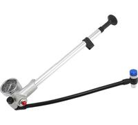 Pompe à choc pour vélo 300psi en alliage d'aluminium Fourche avant et air arrière avec manomètre Argent