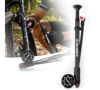 Pompe à choc pour VTT - Amortisseur de fourche à air - 300 psi - Pompe à amortisseur haute pression avec manomètre - Pour VTT - Sans perte d'air - Valve Schrader