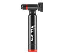 Pompe à CO2 pour vélo en Alliage d'aluminium, gonfleur de Pneu de vélo, injecteur de CO2 Portable pour vélo de Route avec Bouton de Commande et manomètre pour Accessoire (Noire)