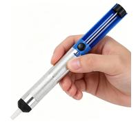 Pompe à dessouder en aluminium et métal, pistolet à étain d'aspiration, stylo à ventouse de soudure, outil de pompe à dessouder sous vide Silver 1pcs