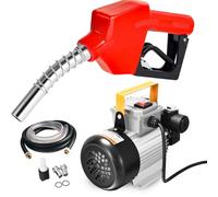 Pompe à diesel auto-amorçante 230 V 550 W Pompe à huile diesel 60 l/min Pompe de transfert électrique avec pistolet de distribution, tuyau, pompe diesel, pompe d'aspiration pour voiture,