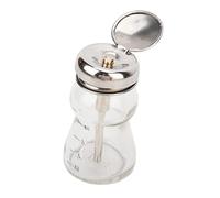 Pompe à Dissolvant pour Vernis à Ongles, Flacon Distributeur à Pompe Vide Verrouillable de 60 Ml pour Vernis à Ongles et Démaquillant, Flacon en Verre Vide avec Noyau en Cuivre