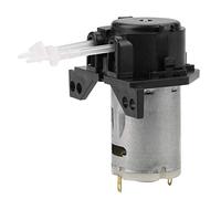 Pompe à dosage DC Klanata 12V / 24V DC, pompe péristaltique auto-amorçage avec connecteur, direction réglable, pour l'analyse chimique du laboratoire d'aquarium (Noir)