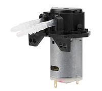 Pompe à dosage DC Klanata 12V / 24V DC, pompe péristaltique auto-amorçage avec connecteur, direction réglable, pour l'analyse chimique du laboratoire d'aquarium (Noir)