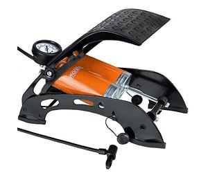 Pompe à Double Cylindre Acier manomètre Max 7 Bar vélo pneus 2 x 125mm Matelas