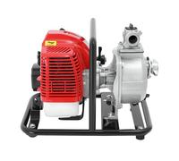 Pompe à eau 1,25 kW 8500 tr/min monocylindre à essence avec système de filtration, long tuyau d'admission, pompe à eau à essence pour alimentation en eau de pompiers, drainage de l'eau, arrosage du