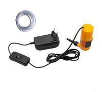 Pompe à eau 12 V pour machine à fente - Raccord d'eau amovible pour perceuses à eau et perceuses à eau - Métal et plastique - Compact - 10 x 7 x 10 cm - Longueur du tube : 2/5/10 m - Température de