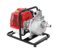 Pompe à Eau 2 Temps 43CC1250W, Pompe à Eau à Essence, Pompe de Jardin Portable Haute Performance, Débit 10m³/H, Hauteur Refoulement 30m, Puissance Aspiration 8m pour Irrigation Drainage Horticulture