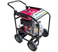 Pompe à eau 3 haut débit - 50 000 L/h - Moteur thermique diesel 6 ch - Hauteur de refoulement 28 m - Démarrage électrique MW Tools WP5000D