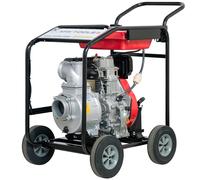 Pompe à eau 4 haut débit - 96 000 L/h - Moteur thermique diesel 10 ch - Hauteur de refoulement 31 m - Démarrage électrique MW Tools WP9400D