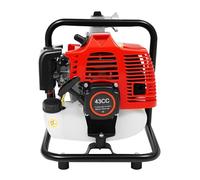 Pompe à eau 43cc à moteur à essence, 135 l/min, pompe d'aspiration auto-amorçante, pompe d'alimentation en eau 1,25 kW, pompe à eau à moteur 2 temps