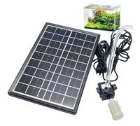 Pompe à Eau à énergie Solaire, Panneau 6W 9V, Pompe Solaire DC 12V pour la caractéristique de l'eau, 240L / h Submersible, avec Filtre tuyaux de 2 m, pour Le Jardin la Fontaine d'aquarium d