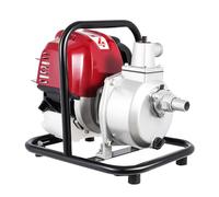Pompe à eau à essence 4 temps (1,2 kW, débit max. 8000 l/h), pompe de jardin avec moteur 4 temps, faible consommation de carburant, pour arrosage de jardin, transmission d'eau de serre