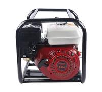 Pompe à eau à essence 4 temps 210 CC 6,5 CV Pompe de jardin avec raccord de 2 pouces, pompe de jardin pour eaux usées avec moteur à 4 temps, démarrage par câble, pied en métal, poignée de transport