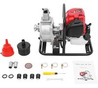 Pompe à eau à essence 4 temps 38 CC 1,2 kW auto-amorçante Raccord 1" max. 135 l/min et hauteur de refoulement de 30 m - Pompe de jardin portable pour eaux usées pour arrosage, étang, transfert d'eau