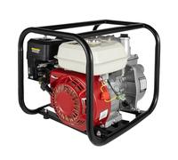Pompe à eau à essence 4 temps avec haut débit - Moteur à essence - 4,8 kW - Avec pied en métal et poignée de transport - Pour jardin et étang - Hauteur de refoulement maximale : 28 m - Débit : 36 l/h
