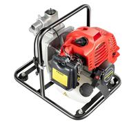 Pompe à eau à essence 43 cc Moteur 2 temps haute performance Pompe de jardin avec hauteur de refoulement de 30 m 1,25 kW Pompe à essence portable pour eaux usées pour irrigation, drainage, ferme