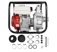 Pompe à eau à essence 6,5 CV, 210 CC 4,8 kW - Moteur 4 temps - Débit Du0 36 m³/h - Hauteur de refoulement : 28 m - Puissance d'aspiration : 7 m - Pompe de bassin pour l'irrigation, le drainage