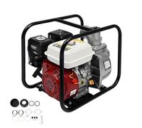 Pompe à eau à essence 7,5 CV avec 60 000 l/h et 28 m de hauteur de refoulement (5,5 kW, moteur 4 temps, 3600 tr/min, hauteur d'aspiration de 7 m, raccordement de 3 pouces) Démarrage par câble
