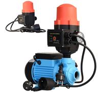 Pompe à Eau AQB 60 avec Pressostat BRIO CSK 21 - Pompe de Jardin 370 W 2100 l/h hauteur de Refoulement 39 m - Commande de Pompe - Mise en Marche et Arrêt Automatiques - Protection Fonctionnement à Sec