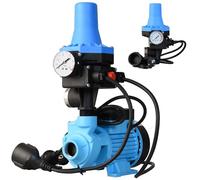 Pompe à Eau AQB 60 avec Pressostat CSK 31 - Pompe de Jardin (370 W, 2100 l/h, hauteur de Refoulement 39 m) - Commande de Pompe - Mise en Marche et Arrêt Automatiques - Protection Fonctionnement à Sec