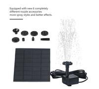Pompe à eau avec panneau solaire,62 Fontaine d'eau,Piscine,Étang,9/6 buses,Jardin extérieur,Bain d'oiseaux,Accessoires décoratifs - Type 5W-8 Nozzles
