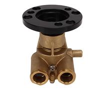 Pompe à eau brute de mer montée sur manivelle, en alliage d'aluminium et en acier inoxydable, 1 15/16 pouces de profondeur, 1 1/4 pouces, entrée et sortie pour V6 V8 AQ 1979 1993