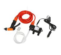 Pompe à Eau de Machine de Nettoyage de Laveuse de Voiture électrique Haute Pression 130PSI 12V, Kit de Lavage de Pistolet de Pulvérisation à Gâchette avec Pompe Intégrée