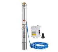 Pompe à Eau De Puits Profond Submersible Immergée Câble 20m 2.2kw 2200 W Max.14000l/h Profondeur 72m pour irrigation alimentation drainage des eaux