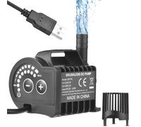 Pompe à Eau électrique 5V, 6,2W 600 L/H Mini Pompe à Eau Submersible, 8 Niveaux Micro Pompe à Eau Submersible, Tête de 2.2 M avec Câble 2M USB et Base à Ventouse pour Réservoir, étang, Aquarium(QR75L)