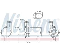 Nissens Pompe à eau électrique 831068 pour VW, Audi, Seat