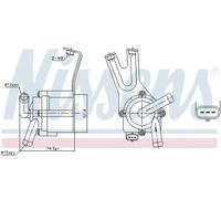 Nissens Pompe à eau électrique 831084 pour BMW 6 Décapotable, X5, 5 Gran Turismo 5