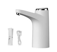 Pompe à eau électrique avec écran tactile pour bouteille de gallon, chargement USB, théière éclairée, idéale pour la maison, le camping (blanc)