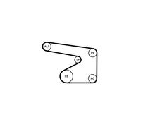 Pompe à eau + kit de courroie trapézoïdale 5PK1355WP2 CONTINENTAL CTAM pour OPEL